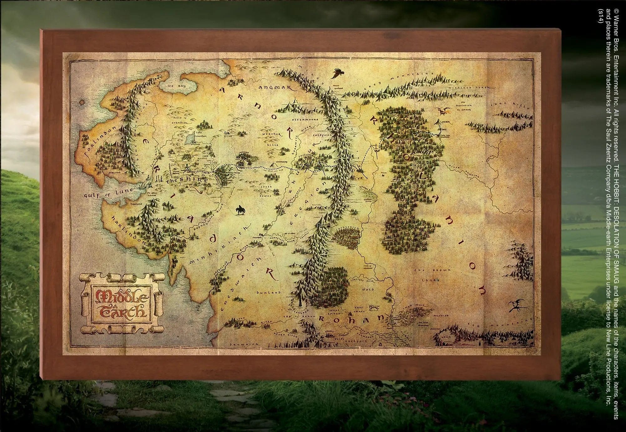 Carte de la Terre du Milieu en bois - Image 2