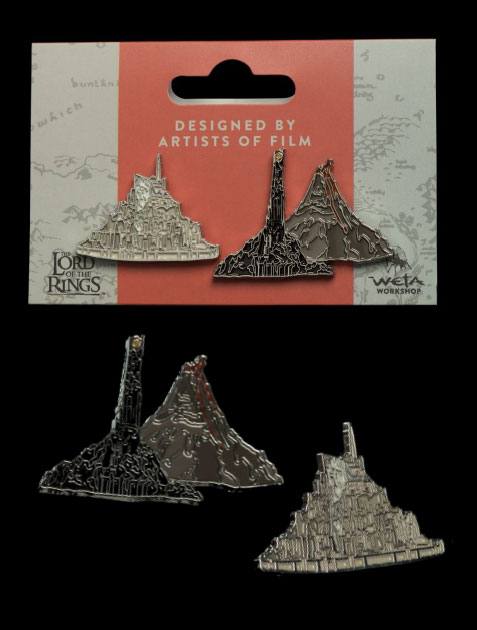Pack de pin's Mt Doom + Minas Tirith (Weta)